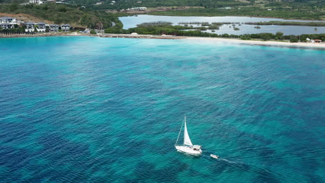 Drone-footage-of-sailboat-in-Antigua