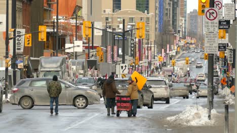 People-And-Police-At-“Freedom-Convoy”-Protest-On-The-Streets-Of-Ottawa
