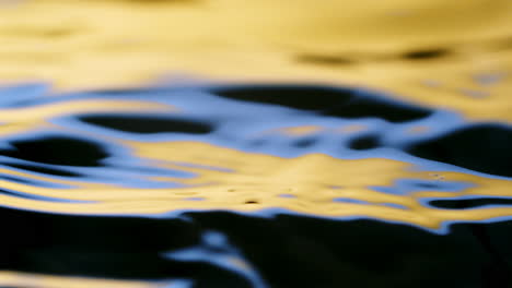 Gelbe-Und-Blaue-Textur-Der-Wasseroberfläche-Mit-Sauberen-Wellen-Und-Wellenbrechungshintergrund