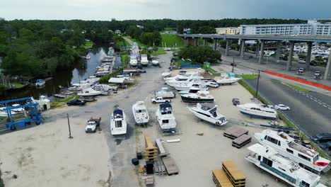 Boat-Marina-Docking-Station-and-Repair-Station-Rotating-Drone-Shot