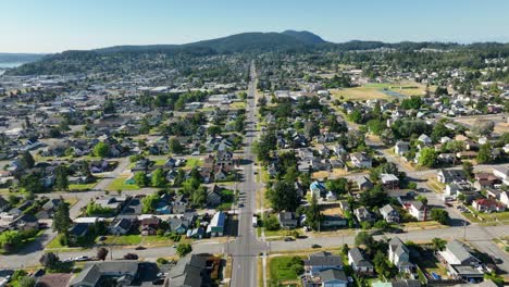 Aerial-view-of-the-Anacortes-grid-of-houses-filled-with-trees