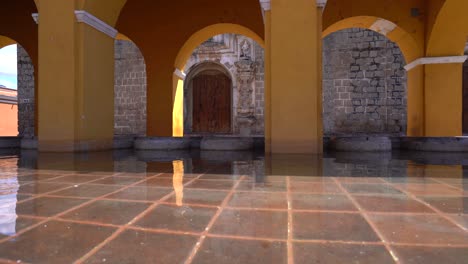 Hispanic-colonial-structure-with-arches