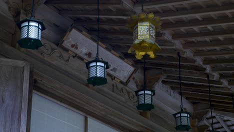 Lanterns-Hanging-From-Ceiling-Of-The-Garan-At-Mount-Koya