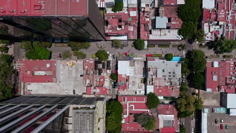 Luftaufnahme-Von-Oben-Nach-Unten,-Aufnahme-Des-Reforma-City-Plaza-In-Mexiko-Stadt