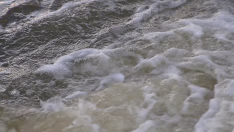 sewage-water-running-into-a-lake-polluting-the-water-stock-video-stock-footage