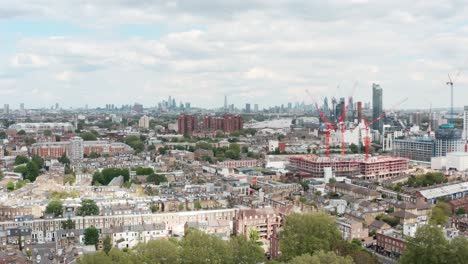Descending-drone-shot-of-central-London-skyline-from-west