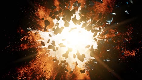 High-quality-4K-animation-of-earth-exploding