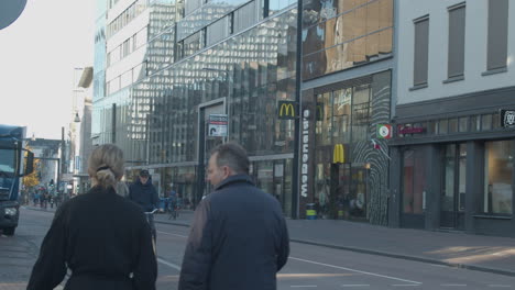 McDonald's-fastfood-restaurant-in-Urban-city-center-in-Utrecht,-the-Netherlands