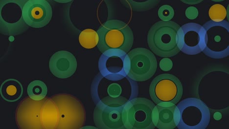 Animation-Seltsamer-Formen-Aus-Weißen-Punktkreisen,-Die-Auf-Dem-Schwarzen-Hintergrund-Blinken-Und-Ihre-Größe-ändern