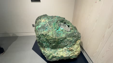 Large-Chrysocolla-Rock-Display-At-Tucson-Gem-Show