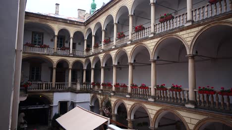 White-Italian-Courtyard-with-red-roses-in-Lviv-Ukraine