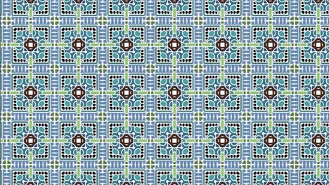Light-blue-and-green-colored-loop-video-of-seamless-pattern-with-decorative-patchwork-tiles