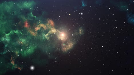 Nebelwolken-Und-Sich-Bewegende-Sterne-Im-Universum