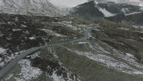 Herrliche-Aussicht-Auf-Den-Karakorum-Highway,-Den-Khunjerab-Nationalpark,-Khunjerab,-Das-Hunza-Tal,-Nordpakistan
