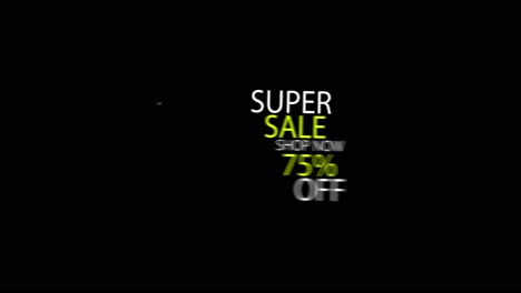Schwarzer-Bildschirm,-Animation-Super-Sale-75-Prozent