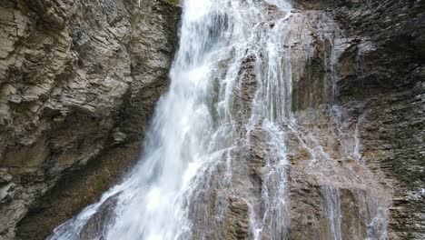 Margaret-Falls-streaming-down-a-rocky-cliff-in-the-stunning-Herald-Provincial-Park-in-British-Columbia,-Canada