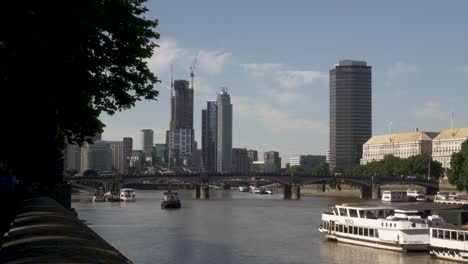 A-shot-of-low-tide-river-Thames-during-morning-sunshine-along-the-Albert-embankment-with-view-of-Lambeth-Bridge-and-Vauxhall