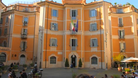 Carabinieri-Police-Headquarters-At-Piazza-Sant'Ignazio-In-Rome,-Italy