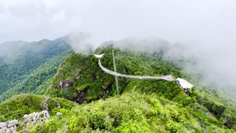 Aerial-shot-of-the-Langkawi-Sky-Bridge-is-a-125-metre-curved-pedestrian-cable-stayed-bridge-in-Malaysia
