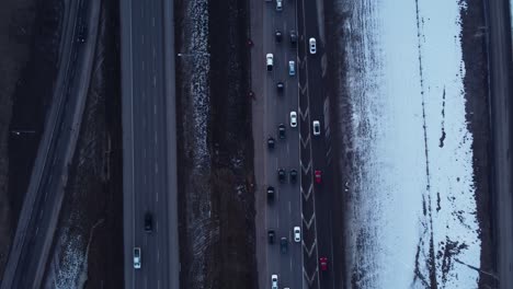 Traffic-jams-from-above-in-winter-time