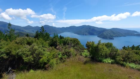 Ein-Schwenk-Der-Atemberaubenden-Aussicht-Vom-Aussichtspunkt-Von-Eatwell-Auf-Dem-Queen-Charlotte-Track-Auf-Der-Südinsel-Neuseelands