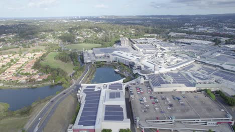 View-From-Above-Of-Iconic-Robina-Town-Centre---Shopping-Destination-In-The-Suburb-Of-Robina-In-Queensland,-Australia