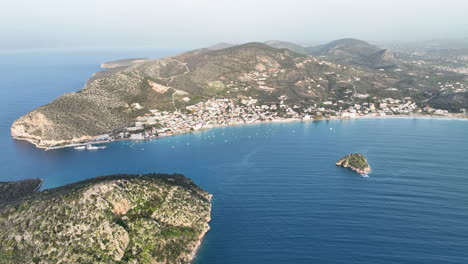 Drone-flight-approaching-the-Greek-village-of-Tolo-in-the-Peloponnese