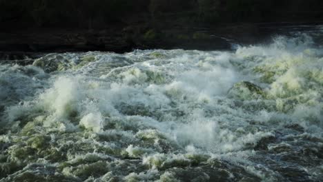 Wide-Shot-of-Rushing-Nile-River-in-Uganda