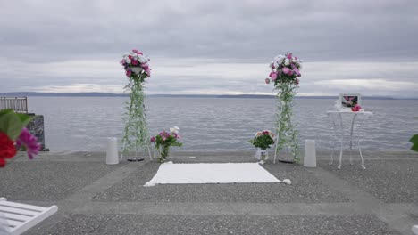 Approach-camera-to-a-wedding-altar-on-the-beach