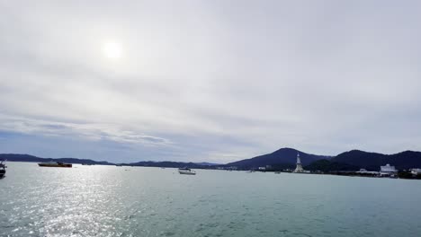 A-view-of-yachts-and-small-boats-going-about-on-the-sea-by-Langkawi