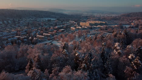 Opening-shot-of-a-winter-morning-in-Winterthur-Switzerland