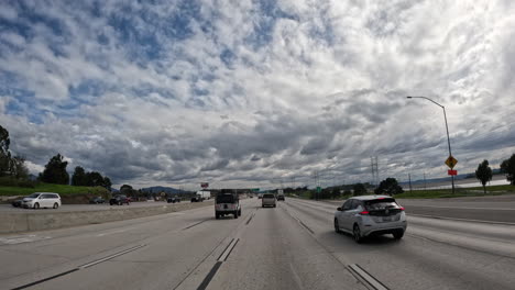 Driving-the-I-5-and-I-405-interchange-to-drive-to-Los-Angeles-or-Santa-Monica,-California