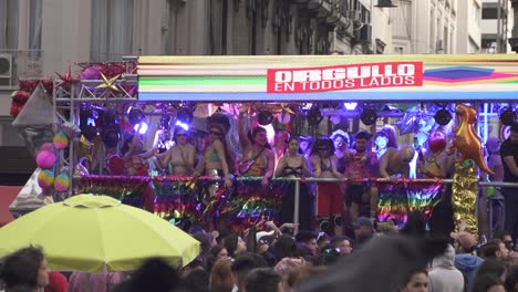 Slow-Motion-Shot-March-Of-LGBT-Pride-Parade-in-Buenos-Aires-in-Plaza-de-Mayo