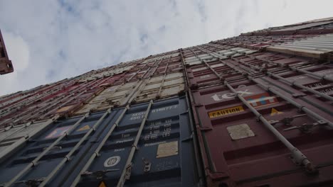 Low-angle-view-of-containers-stacked-vertically-at-Le-Havre-port