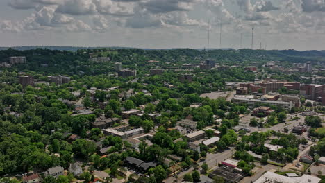 Birmingham-Alabama-Aerial-v28-panoramic-panning-view-flyover-highland-park-and-around-st