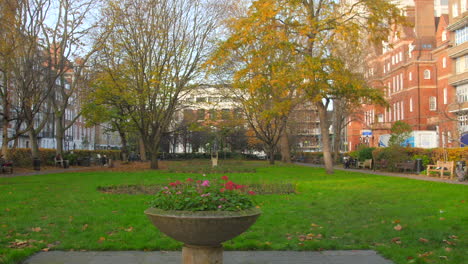 Queen-Square-Garden-With-Nature-Scenery-In-The-Bloomsbury-District-Of-Central-London
