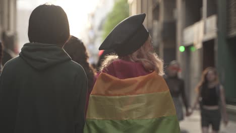 People-Walking-In-LGBT-Pride-Parade-Day-in-Buenos-Aires-in-Plaza-de-Mayo