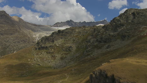 Mountain-Terrain-and-Landscape-in-Beautiful-Vanoise-National-Park,-Aerial