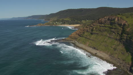 Australia's-Lush,-Picturesque-Rough-Coast---Establishing-Aerial