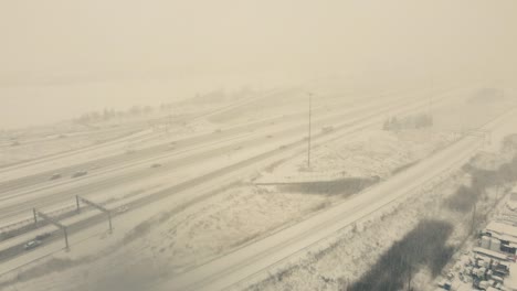 Snowy-Traffic:-Spectacular-Drone-Shots-of-the-Highway