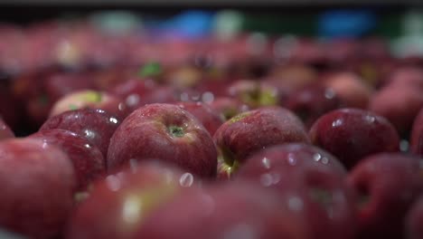 Las-Manzanas-Rojas-Son-Clasificadas-Por-Personas-En-La-Empacadora