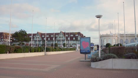 Rue-Lucien-Barriere-Where-The-Deauville-American-Film-Festival-Red-Carpet-Was-Laid-Out-At-The-CID-In-Deauville,-France