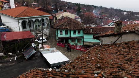 Historical-Village-With-Stone-Brick-Roofed-Houses-In-Cumalikizik-Near-Bursa,-Turkiye