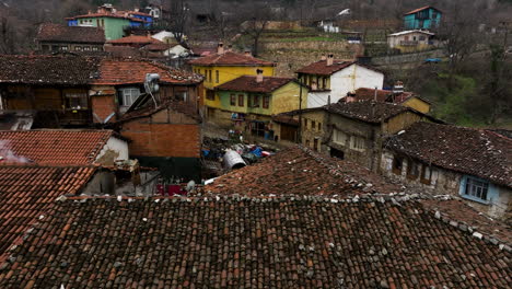 Old-Historical-Village-Of-Cumalikizik-Near-Bursa,-Turkey---aerial-drone-shot