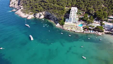 Overview-of-Coast-Llonga,-Ibiza,-Spain
