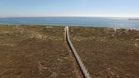 Walkway-To-The-Beach-Over-Dunes-Aerial