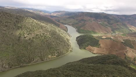 Beautiful-Nature-Landscape-of-Salvador-do-Mundo-Viewpoint-in-Douro-Wine-Region-Portugal