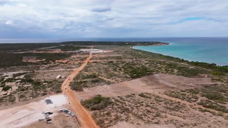 Aerial-view-of-sandy-area-in-front-of-Cabo-rojo-Beach-before-building-start-up-phase-of-new-hotels