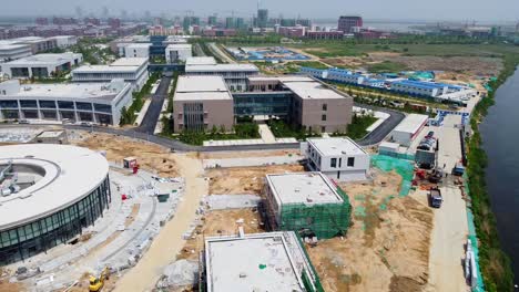 Weihai-Olympic-center-construction-complete-panning-left