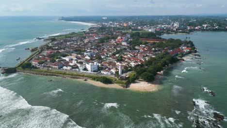 Wide-aerial-showing-Fort-Galle,-Sri-Lanka
